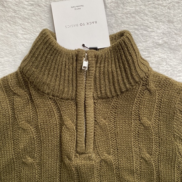 SHEIN Toddler Boys Quarter Zip Cable Knit Sweater (3Y) - Picture 4 of 9